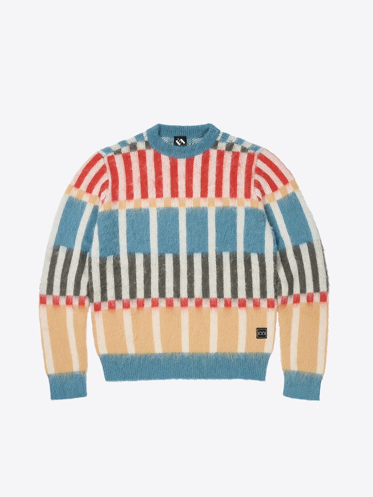 the trilogy tapes TTT | CHECK GRID MOHAIR KNITTED JUMPER