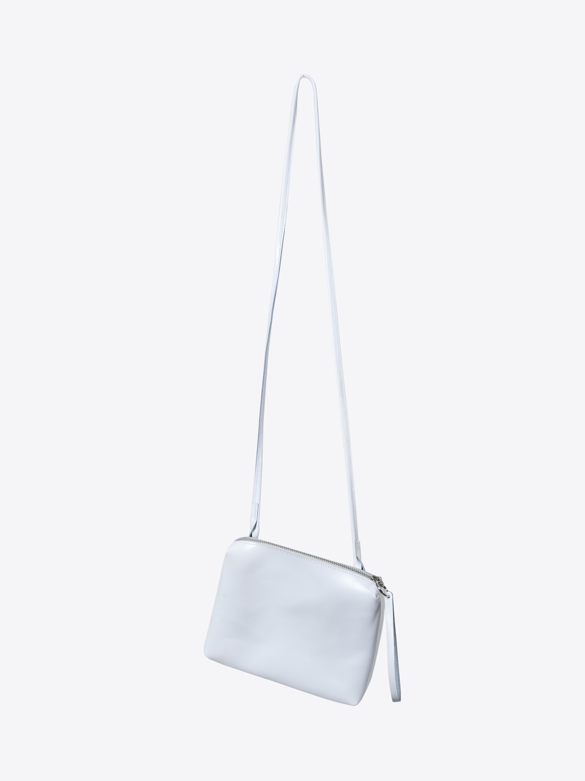 A2 white shiny leather