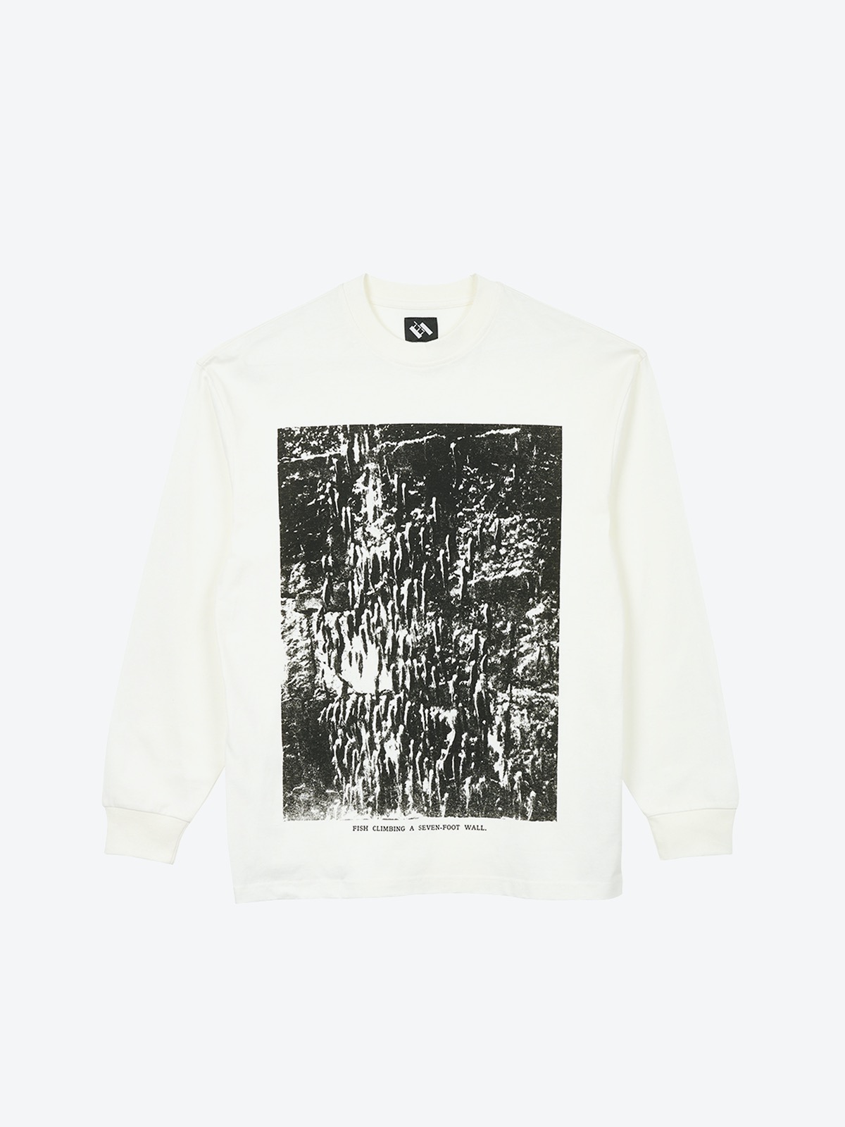 the trilogy tapes ttt | fish climbing up a 7 foot wall | white